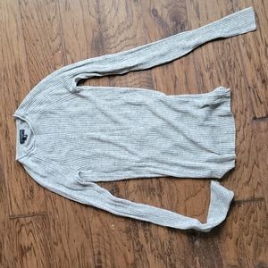 Rag and Bone Grey Heather Alexandra Crew Wool ribbed sweater